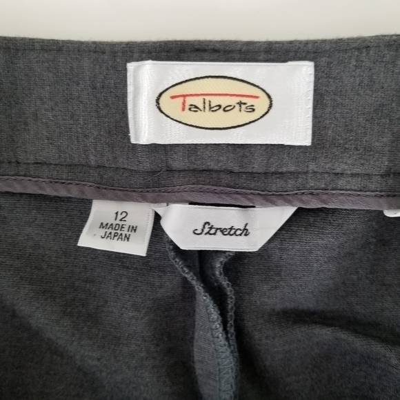 Talbots Gray Stretch Trousers Size 12 - Picture 7 of 13